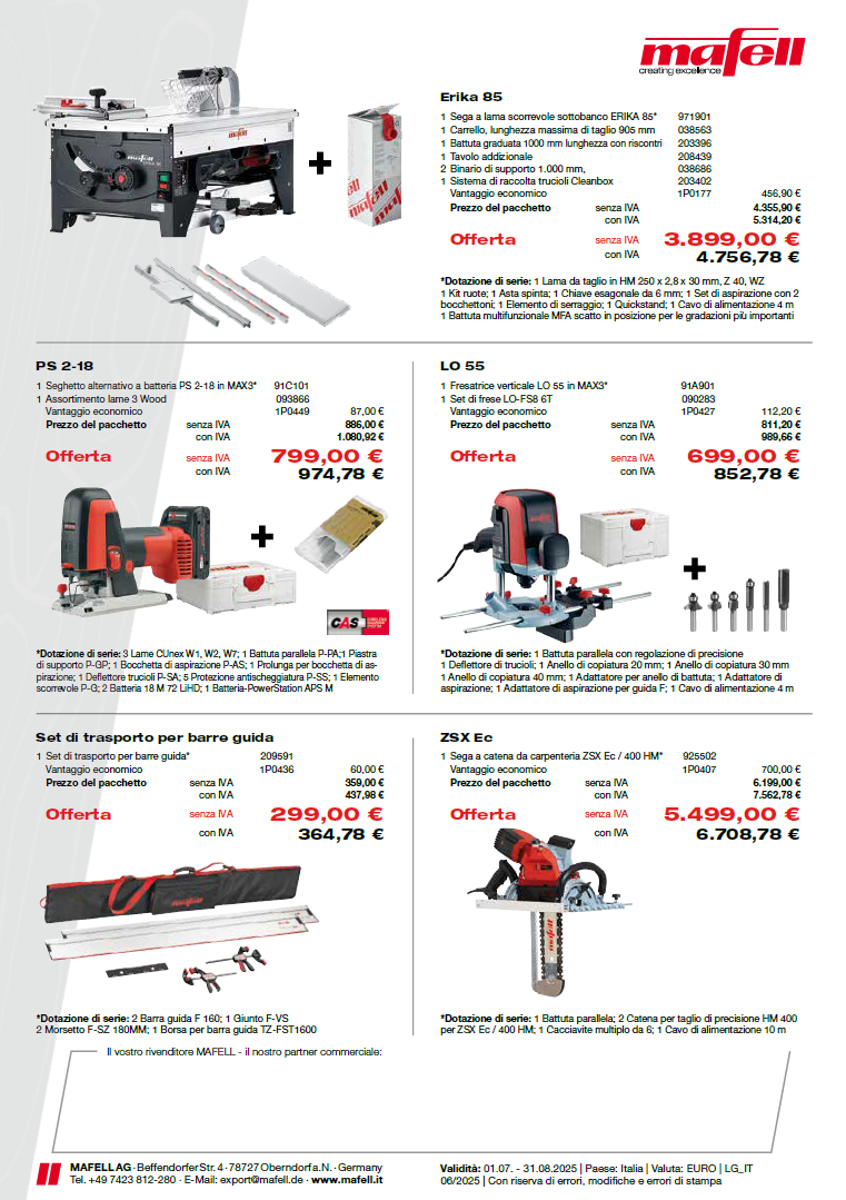 Offerte Plus Mafell: pagina 2 | Steluxsnc